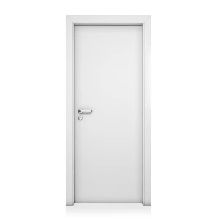 Kit Porta Lisa Madeira de Giro Direito|Esquerdo Branco 210x60cm Colméia com Batente Regulável 7,5 a 16cm Elo Concrem
