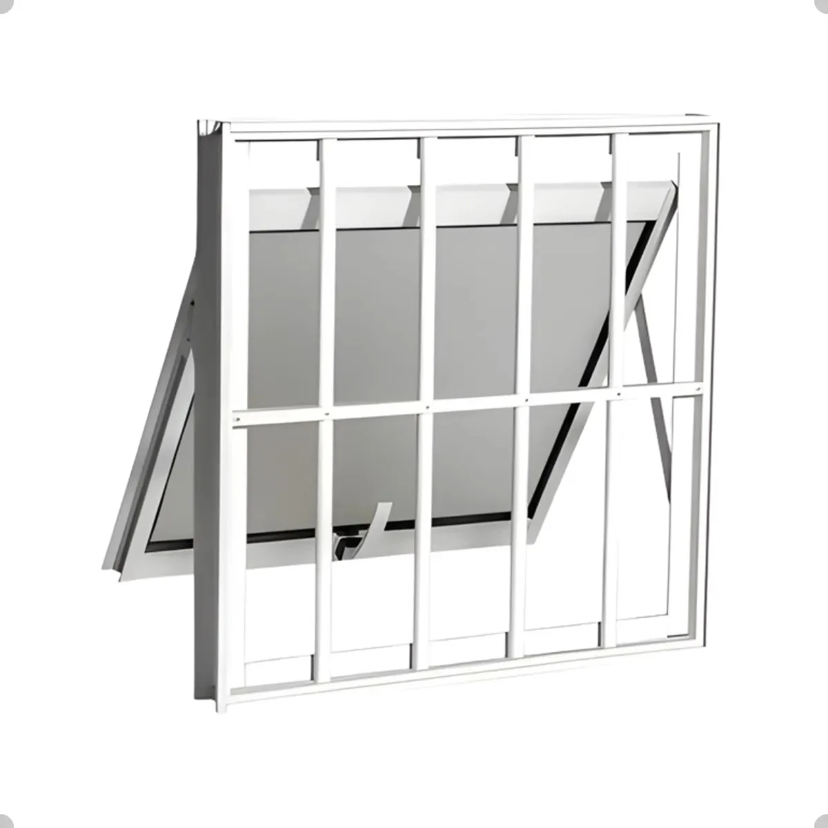 Vitrô Para Banheiro Maxi Ar Com Grade 50x50 Branco Ou Preto