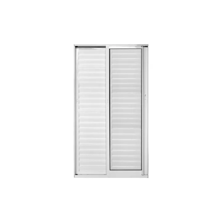 Porta Balcão de Correr 3 Folhas Alumínio Branco com Vidro Transparente 2,14x1,60m Linha Vivace Isoxa