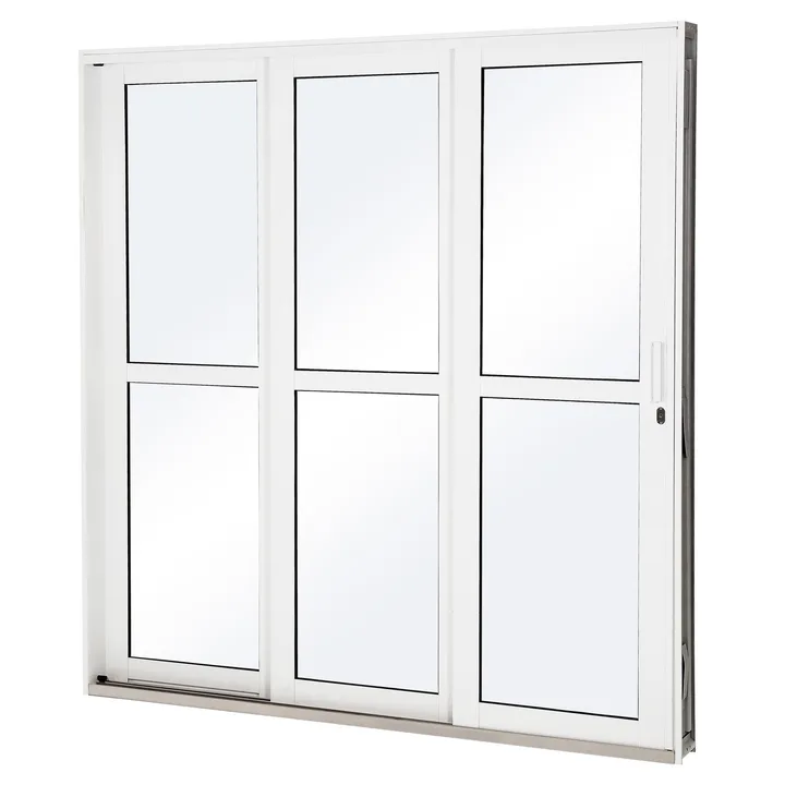 Porta de Correr 3 Folhas Aço Branco 2,13x1,50m Lado Esquerdo Linha Lucasa Facilità Lucasa
