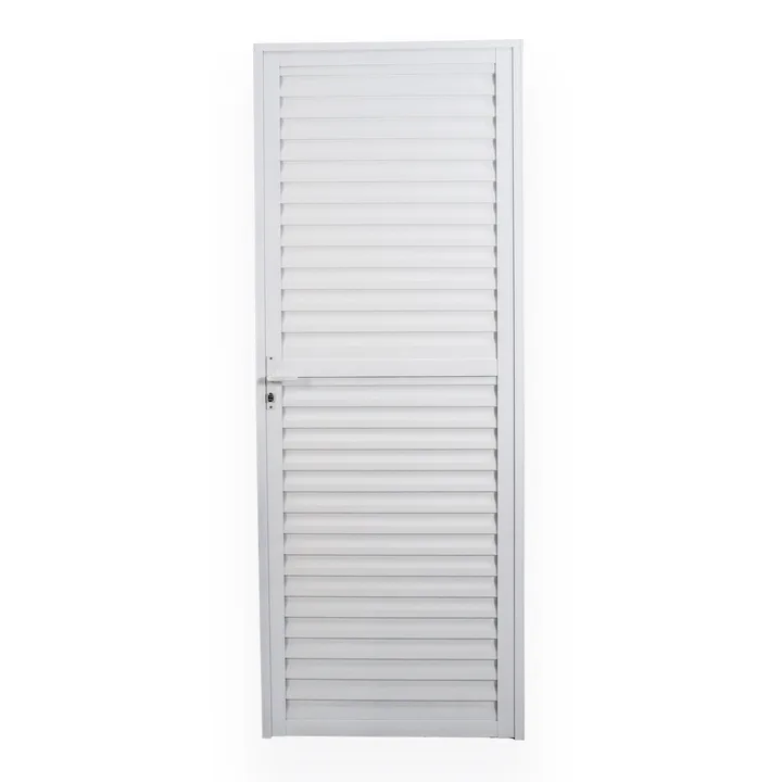 Porta de Alumínio Laminada 210x80cm com Batente 3,23cm Soft Plus MGM Branco