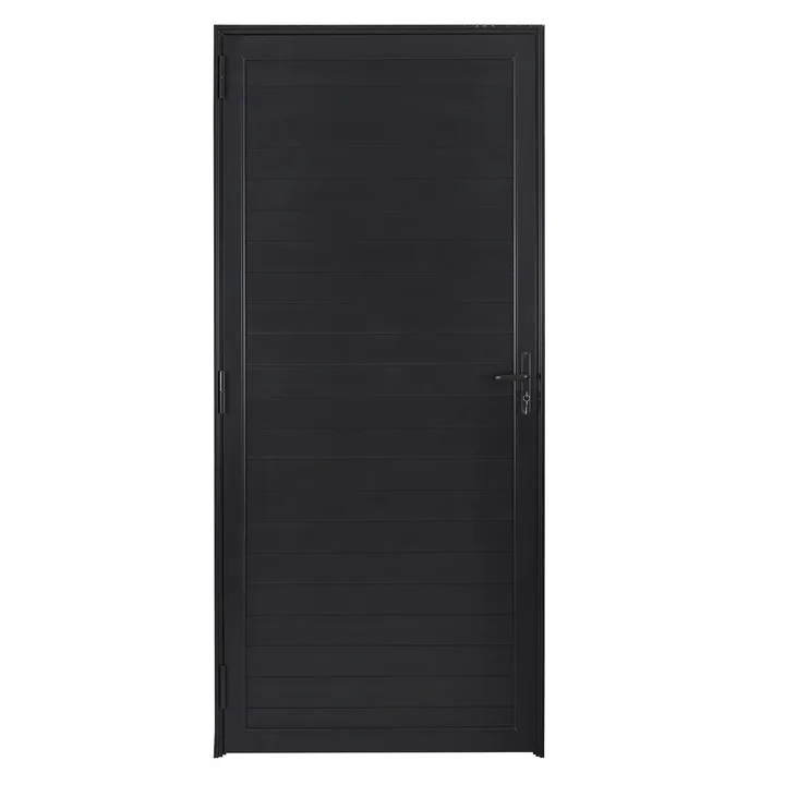 Porta Lambril de Giro Alumínio Preto 2,14x0,86m Lado Esquerdo Linha Vivace Isoxa