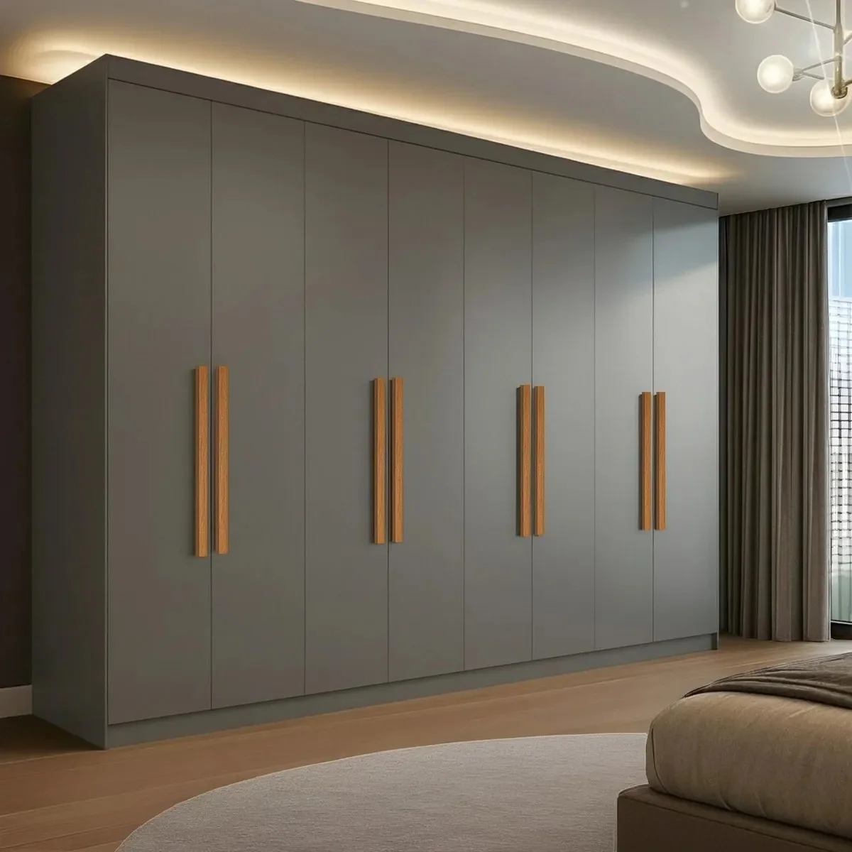 Guarda Roupa Casal 8 Portas 4 Gavetas Paris Espresso Móveis Onix