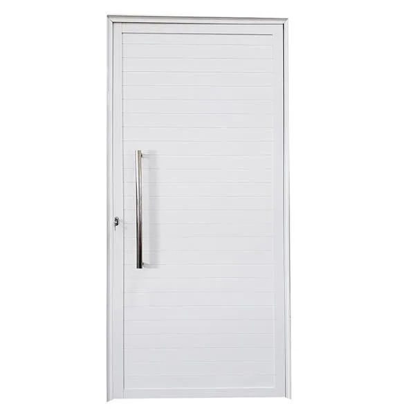 Porta Lambril De Alumínio Branco 2.10 X 0.90 X 0.045 Com Puxador Lado:direita