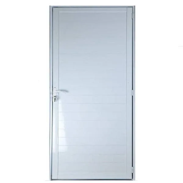 Porta de Alumínio Lambril Branco com Maçaneta - DC Lado:Direita;Tamanho:210 x 80