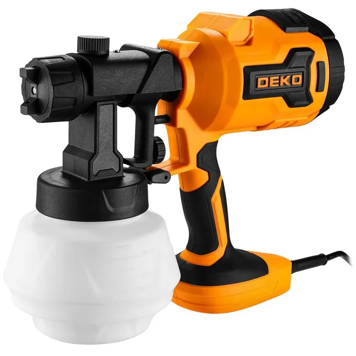 Pistola de Pintura Pulverizadora HVLP Elétrica 550W 800ml com 3 bicos e Acessórios DEKO-DKSG55G1