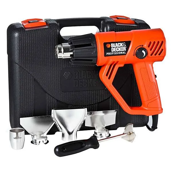 Soprador Térmico Kit Hg2000K Pro Poliamida Fibra Vidro 2 Temperatura 1800W Black&amp;Decker