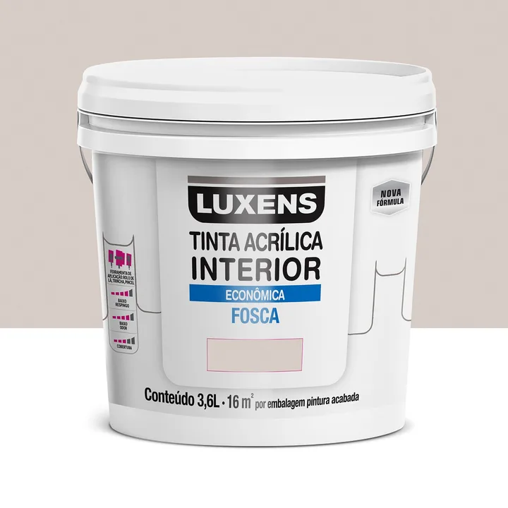 Tinta Acrílica Fosca para Parede Interna Luxens Econômica Cream 3,6L