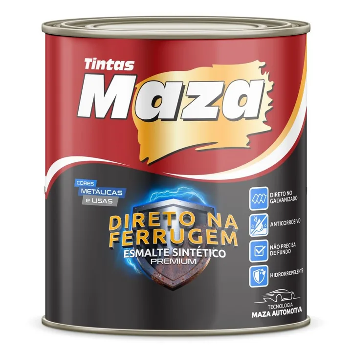 Tinta Esmalte Sintético Metálico Ouro Lux 900ml MAZA-18759
