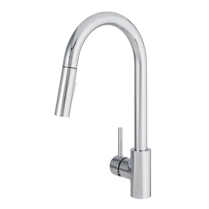 Torneira Monocomando Gourmet de Pia para Cozinha com Bica Alta Extensível Cromada Lily Delinia