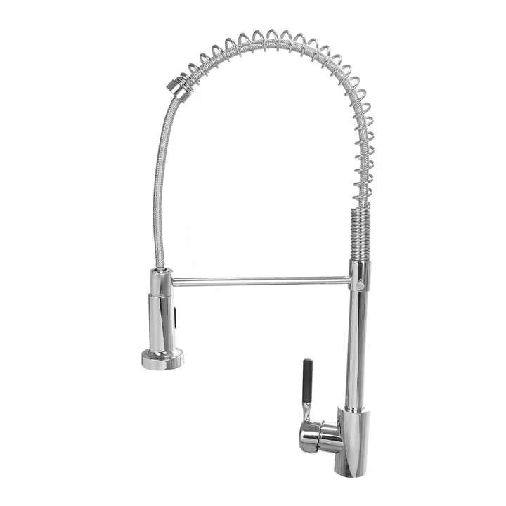 Torneira Monocomando Gourmet de Pia para Cozinha com Bica Alta Flexível Cromada Maia Luvia