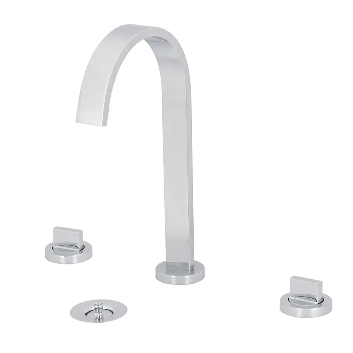 Torneira Misturador de Pia para Banheiro com Bica Média Cromada Flow Celite