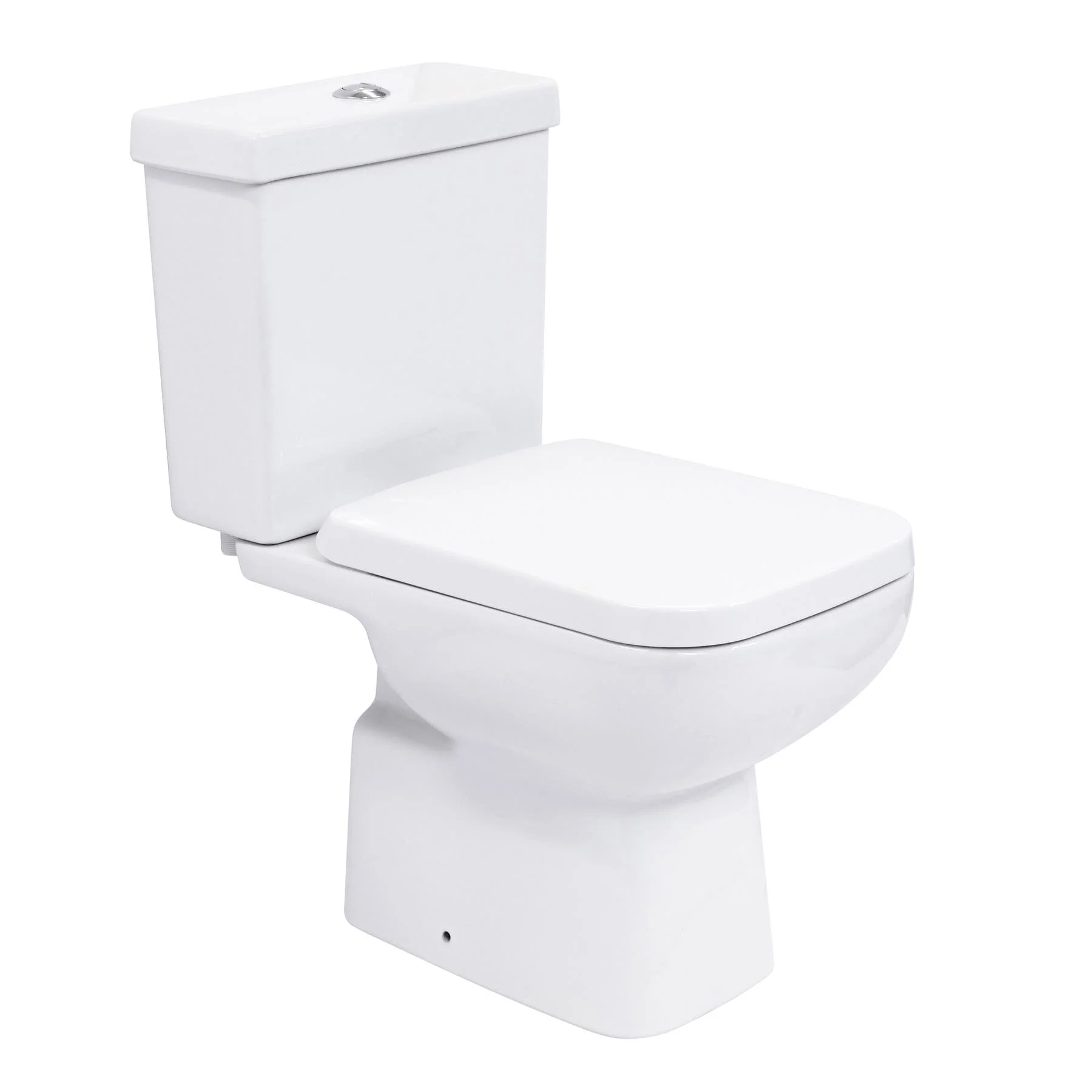 Kit Vaso Sanitário com Caixa Acoplada e Assento Branco Quadrado 3 e 6 litros Lyon Plus Sensea