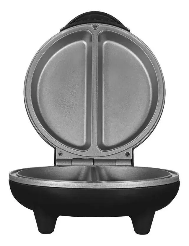 Omeleteira Antiaderente Elétrica Dupla 800w Mr. Cheff Redonda Preta Agratto Aoip01i02 Preto