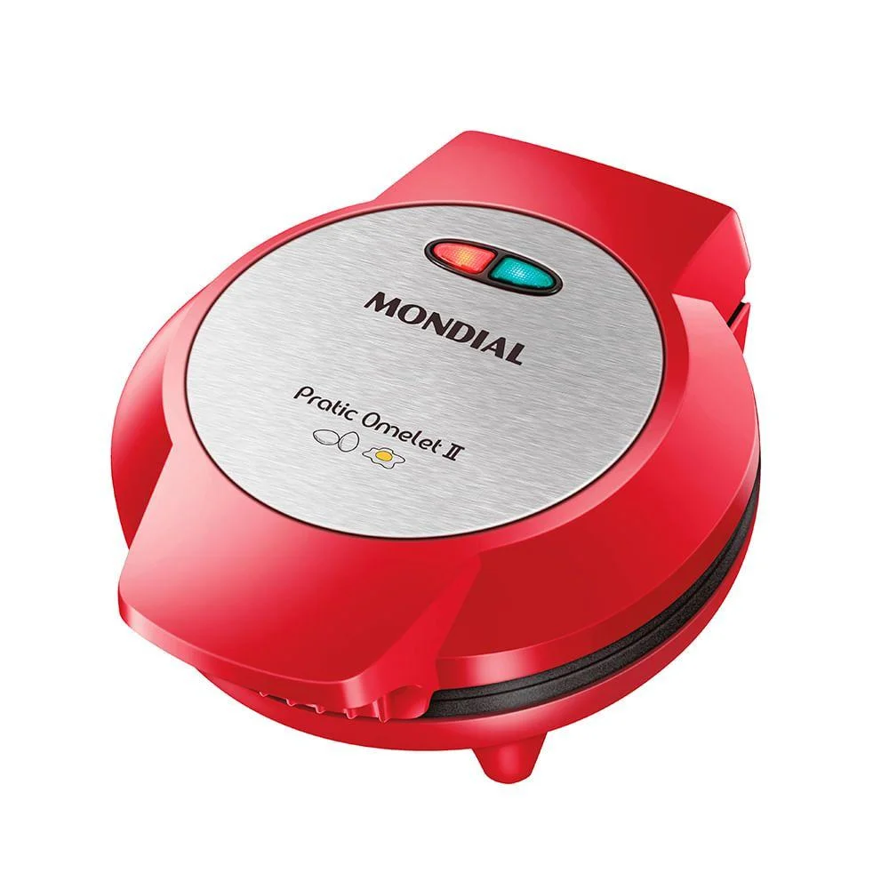 Omeleteira Pratic Omelet II Mondial Vermelho e Inox 800W OM-04-RI