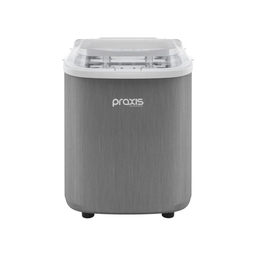 Máquina De Gelo Praxis Portátil 12kg/dia 112W Prata
