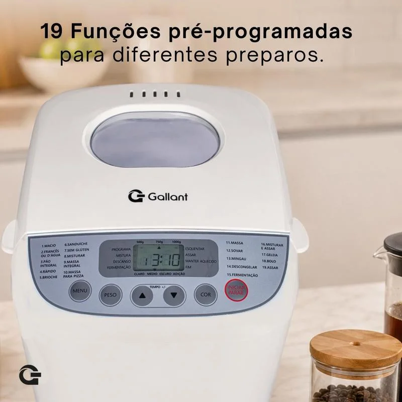 Panificadora 19 Programas Gallant 600w Branca (GPA1E19A_220BR)