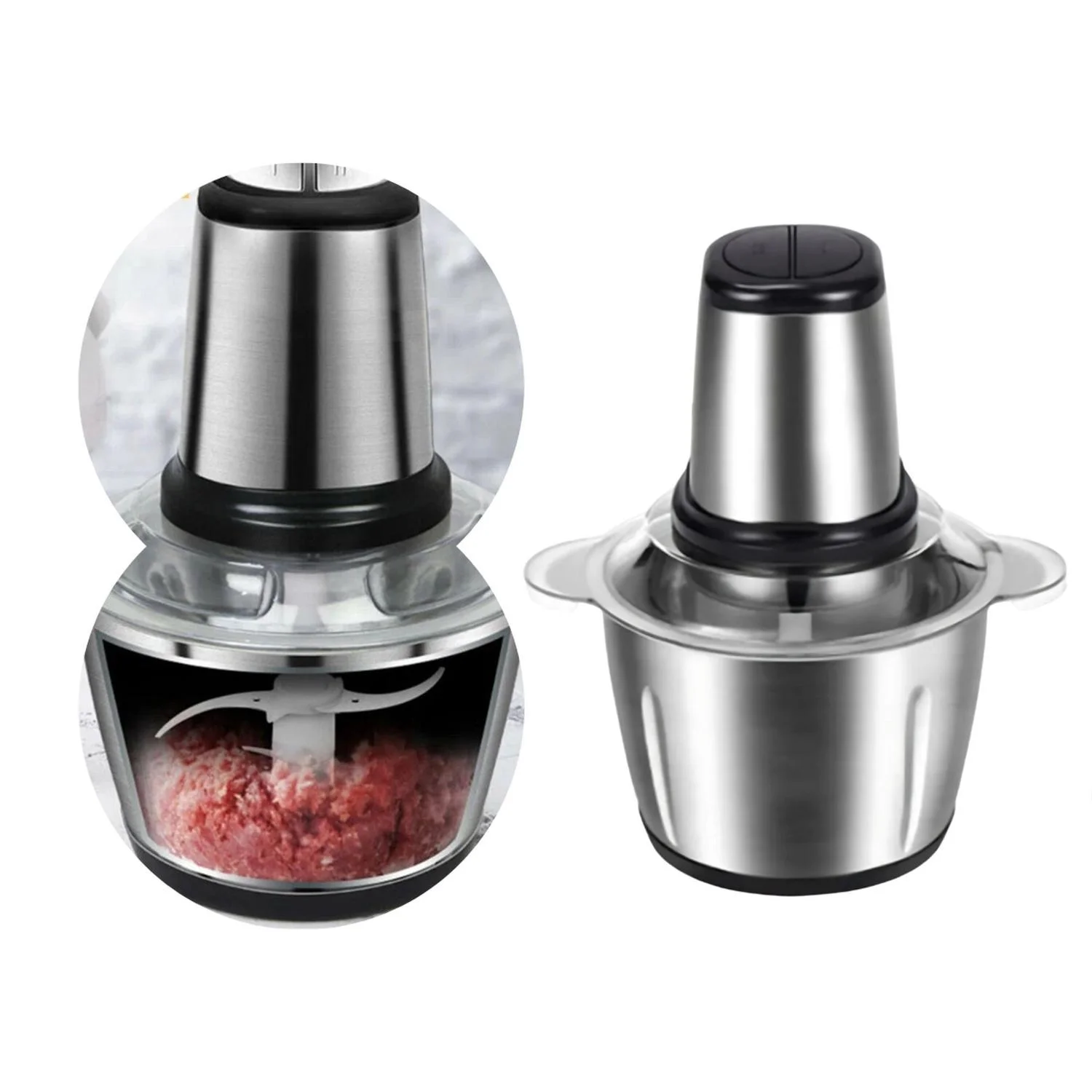 Multiprocessador Potente Processador De Alimentos Triturador Moedor Inox Turbo 3L All in One