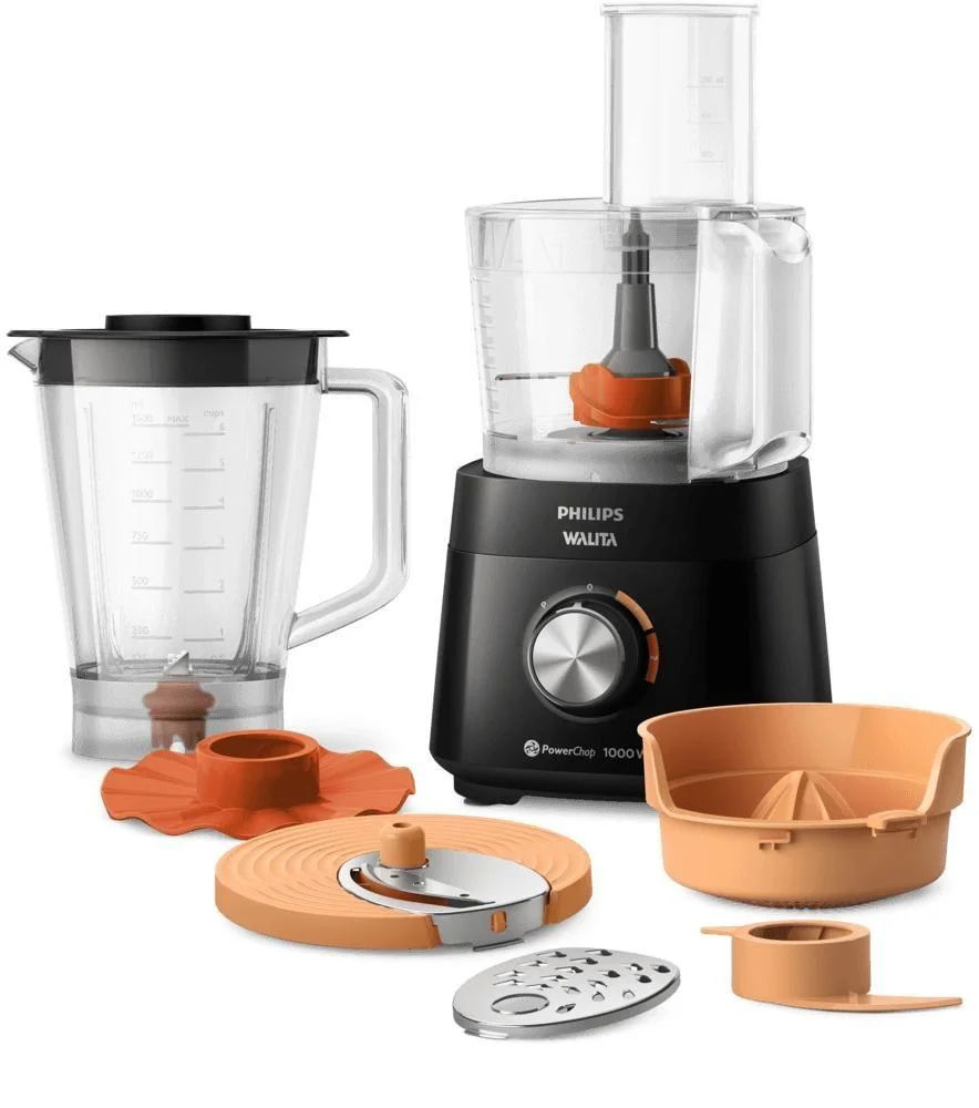 Multiprocessador PowerChop 1000 Philips Walita Preto 1000W - HR7304