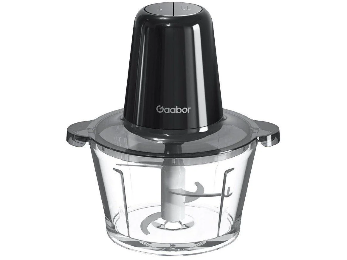 Processador de Alimentos Gaabor 300W Preto Multislice Copo de Vidro