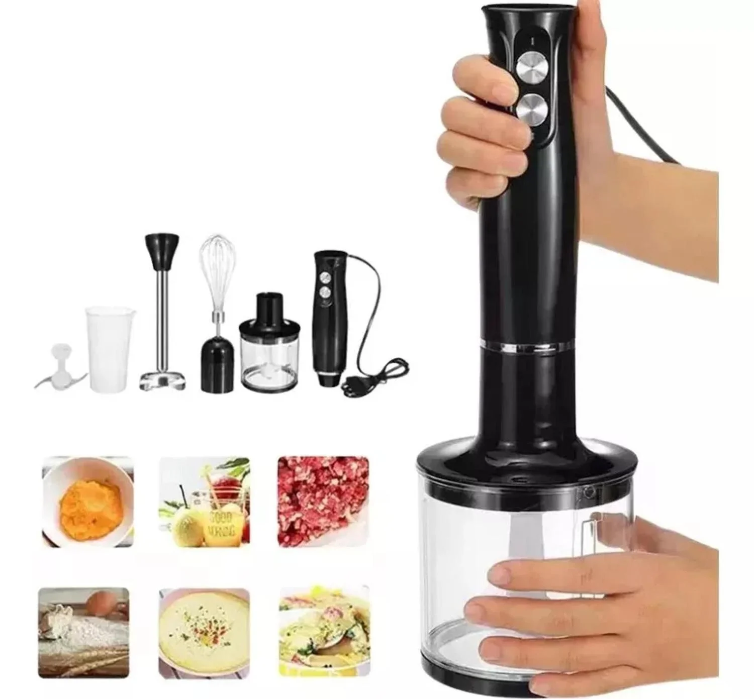 Mixer Processador Misturador Moedor Carne Alimentos Alho Verduras Legumes Vegetais