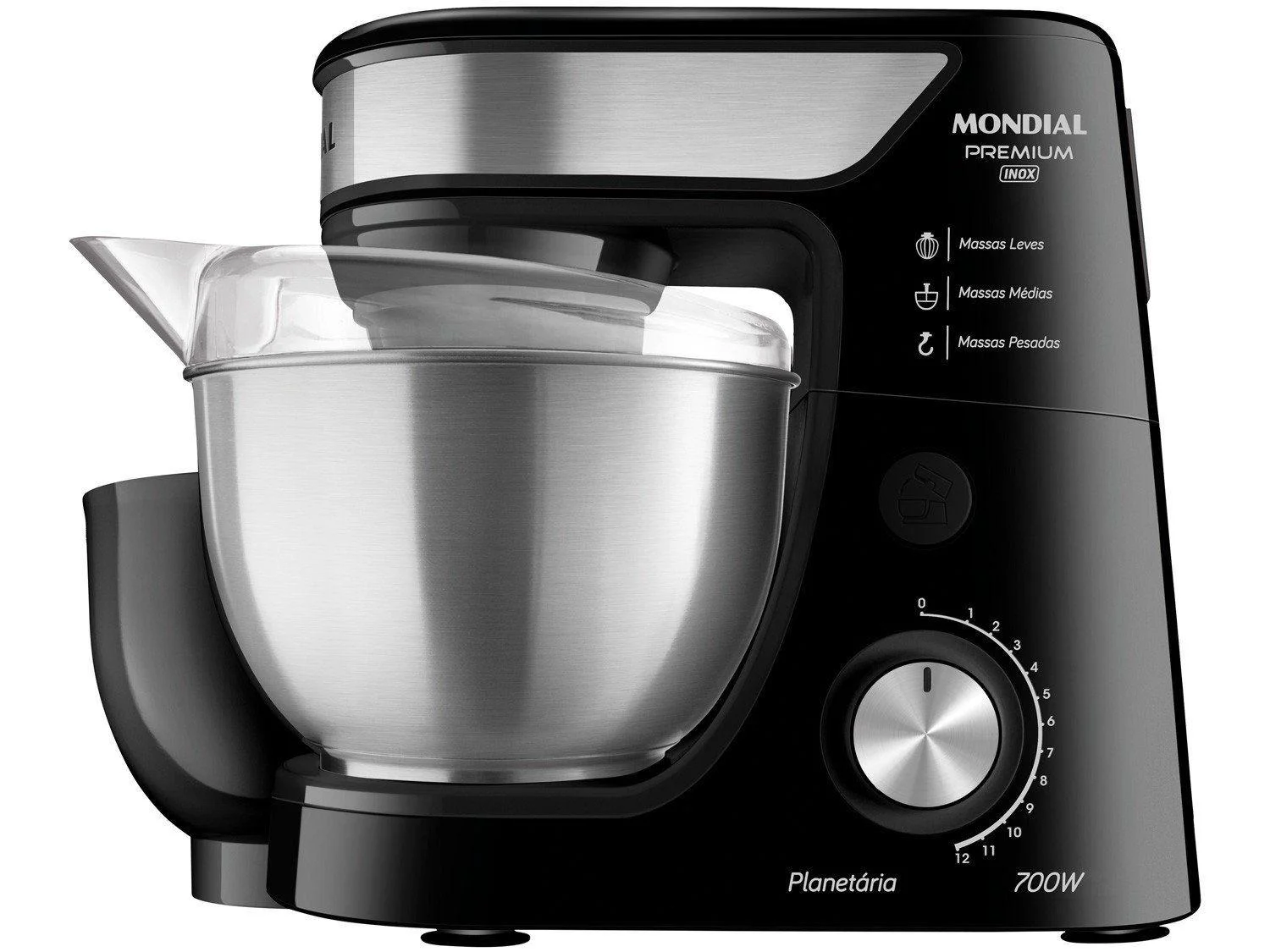 Batedeira Planetária Mondial BP-02P-B-TI Preto/Inox 700W