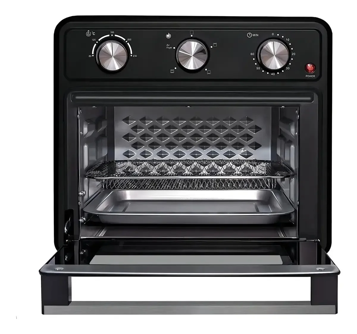 Forno Elétrico Aifryer De Bancada Fogatti 22 Litros Preto