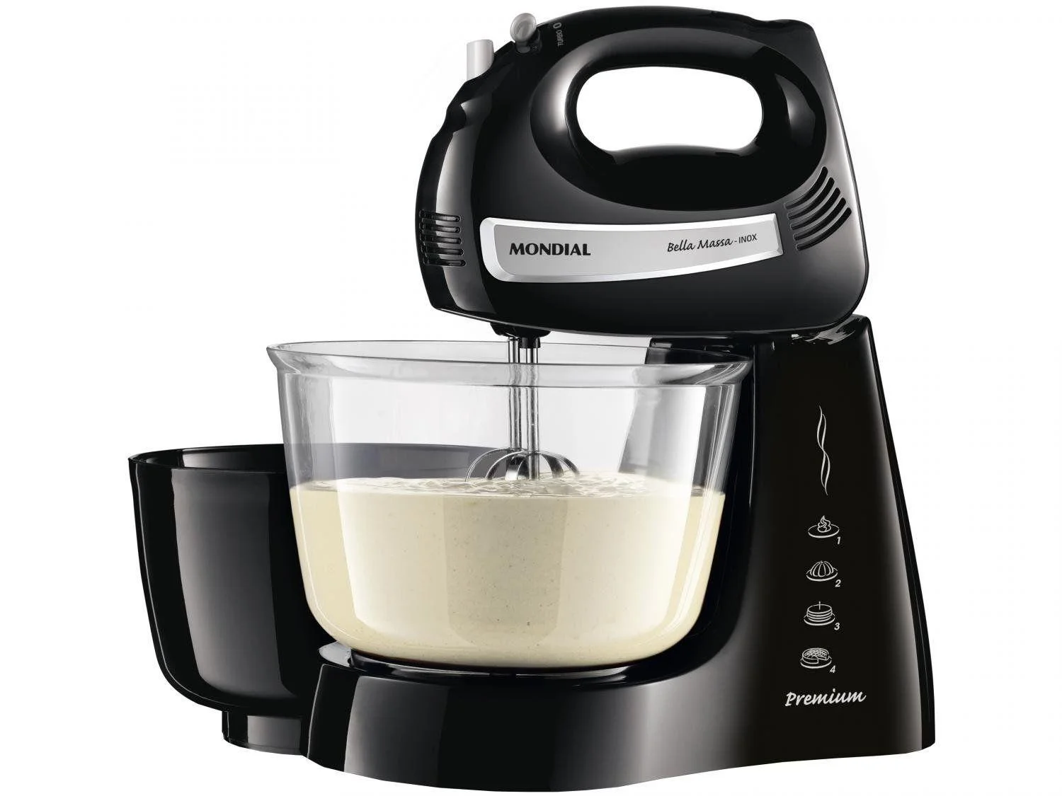Batedeira Bella Massa Mondial Preto e Inox 500W B-23 NP