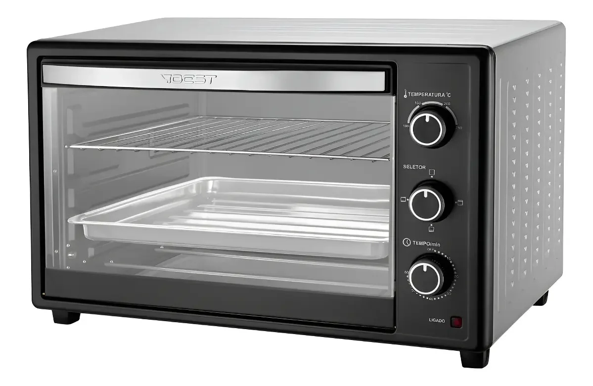 Forno Elétrico 66 Litros Preto E Branco - Best