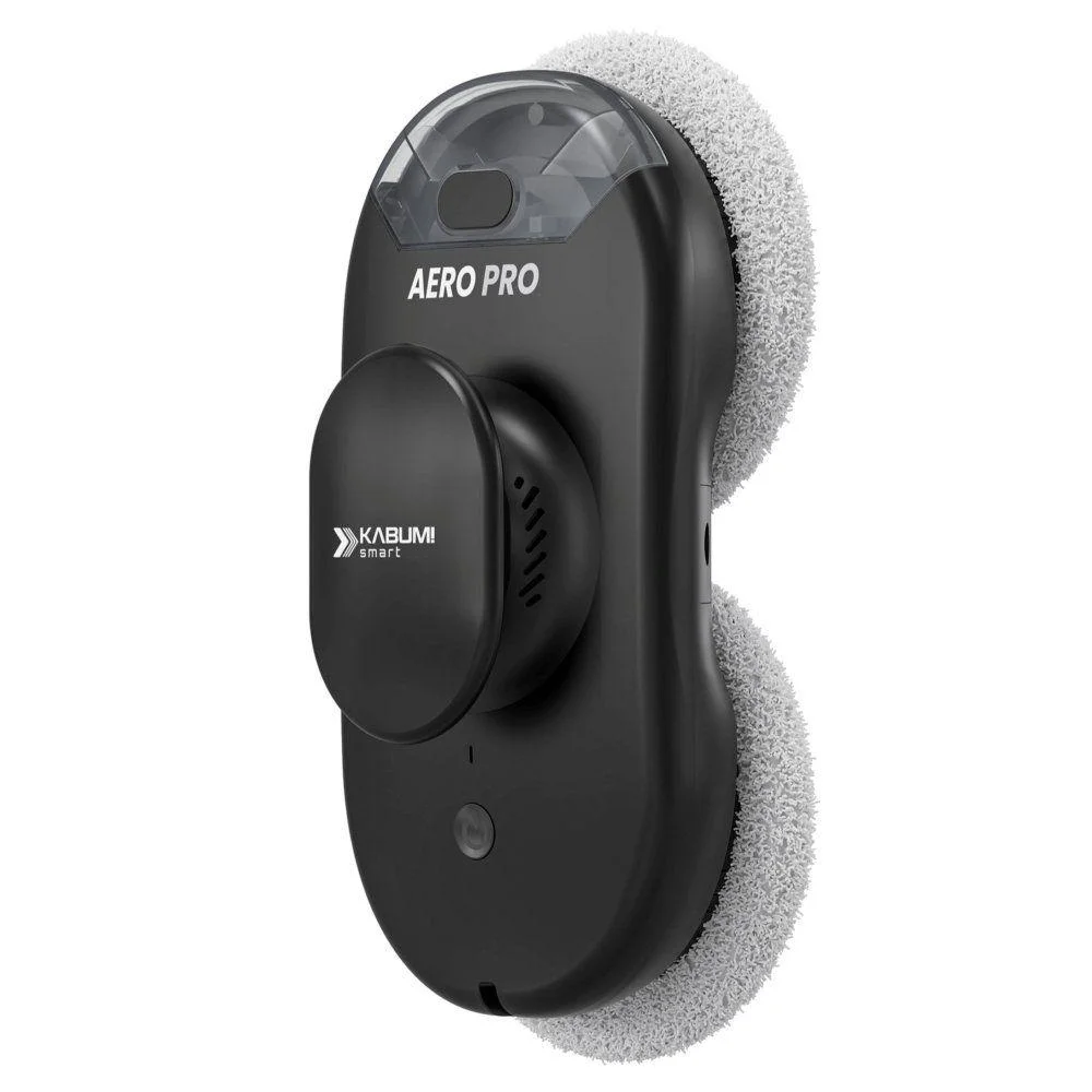 Robô Limpa Vidro KABUM! smart Aero Pro, 3 Modos de Limpeza, App, Controle Remoto, Spray Automático,, Preto - KSLV010PT