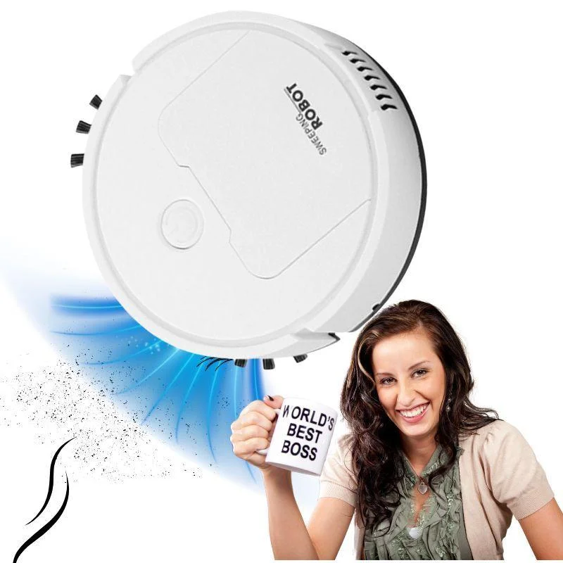 Robô Aspirador de Pó Fast Clean Inteligente Limpeza Portátil Varredor