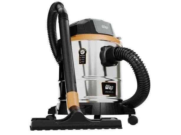 Aspirador de Pó e Água Wap com Filtro HEPA 1900W GTW Inox 20i Inox e Preto FW010266