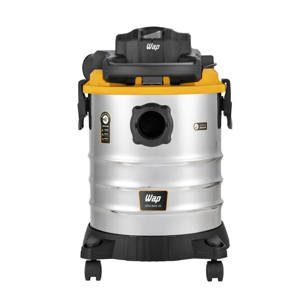 Aspirador De Pó e Água Profissional WAP GTW 25 Inox 2000W 25L FW010528