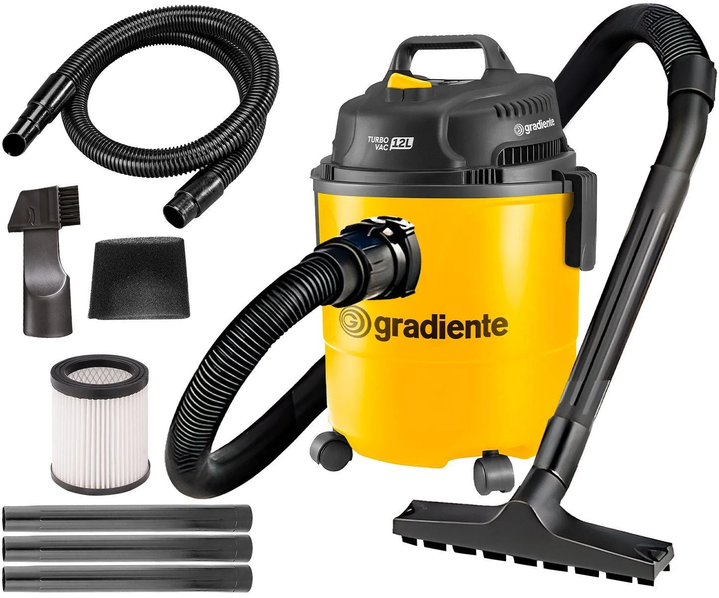 Aspirador De Pó Turbo Vac Amarelo Gradiente 12l 1200w
