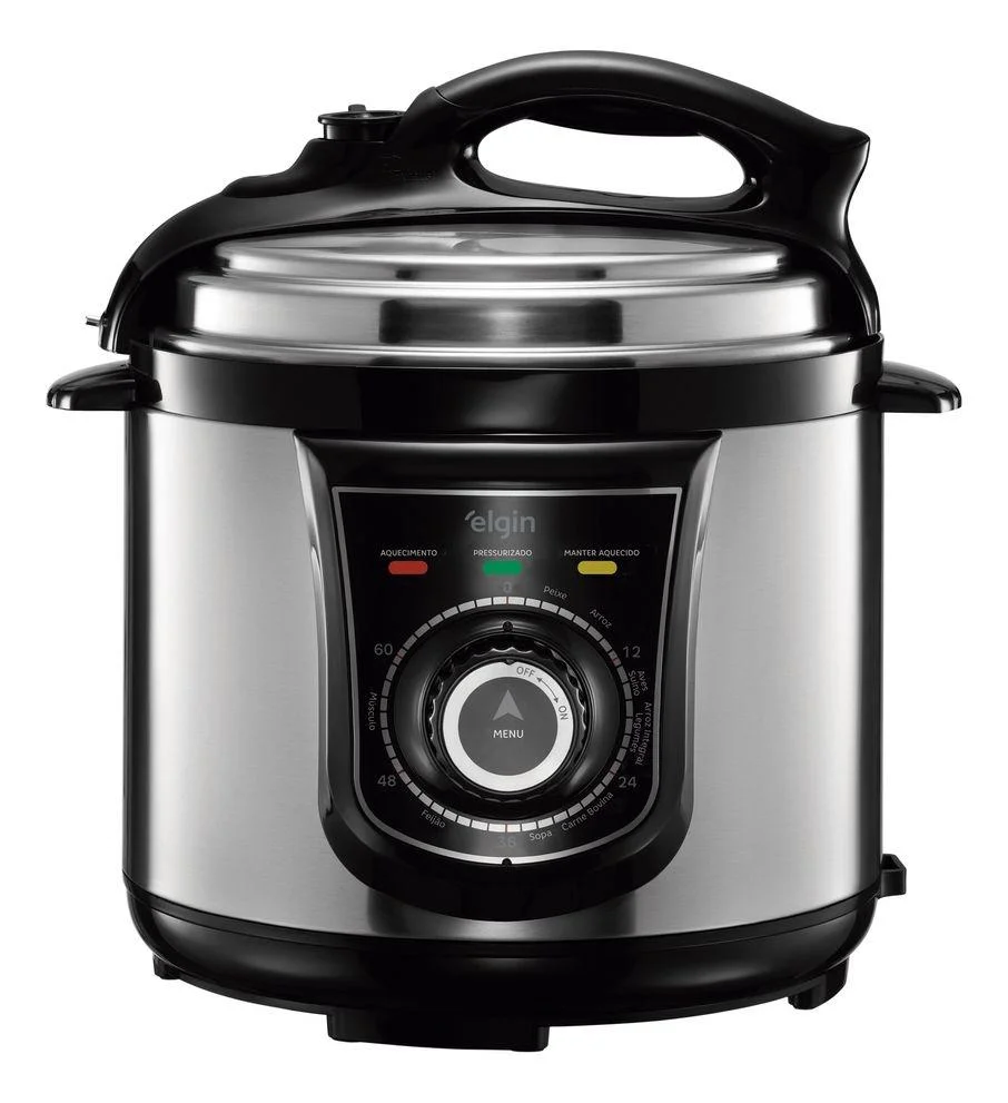 Panela de Pressão Elétrica Elgin 4PPR 4L 840w Aço Inox