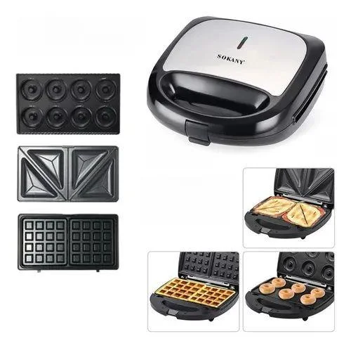 Sanduicheira 3 em 1 Donut Waffle Misto 750W
