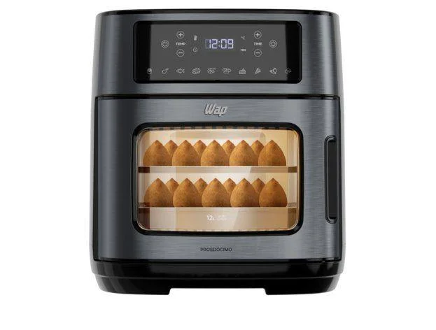 Air Fryer Wap Oven WAOD2 Preto e Cinzak Digital com Timer 12L
