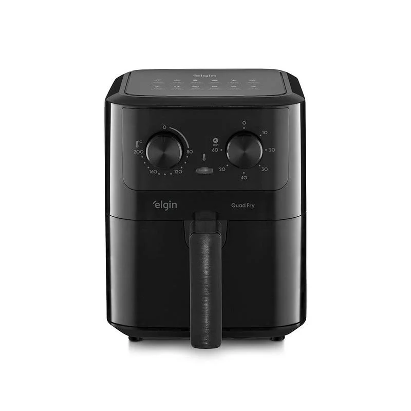 Fritadeira Air Fryer Elgin 4,2L Quad Fry com Tecnologia Air Circuit 360 Preta