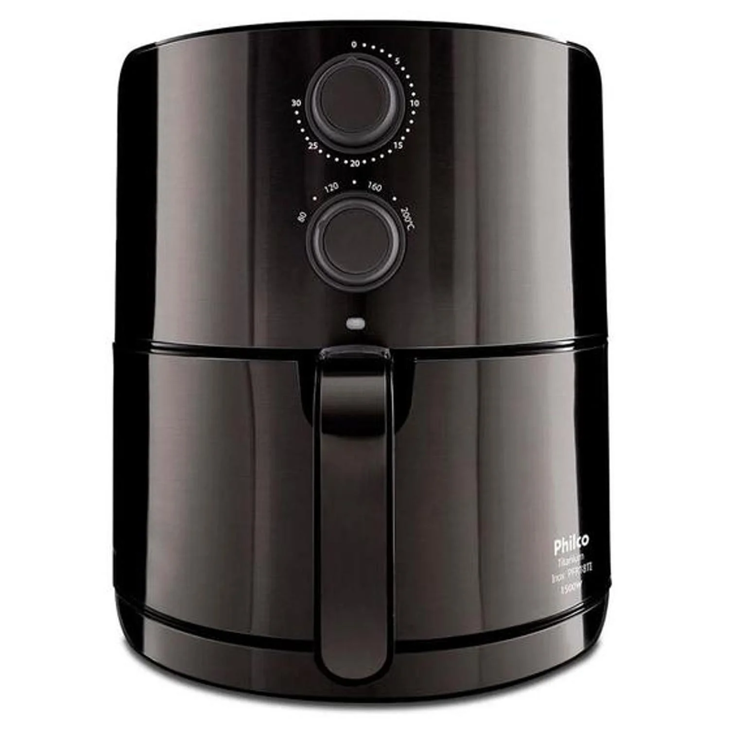 Fritadeira Air Fry Philco PFR18TI Titanium, 4.6L, 1500W,, Inox Preto