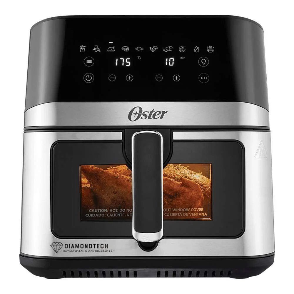 Fritadeira Oster Inox Diamondtech 7,5L Com Visor Transparente