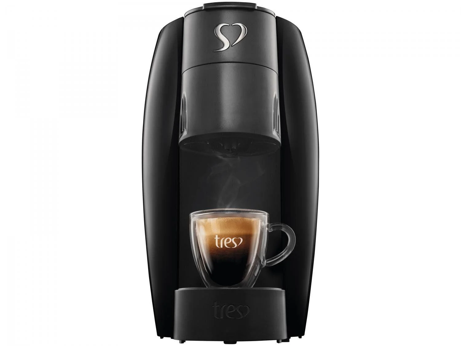 Cafeteira Espresso 3 Corações Lov Preto