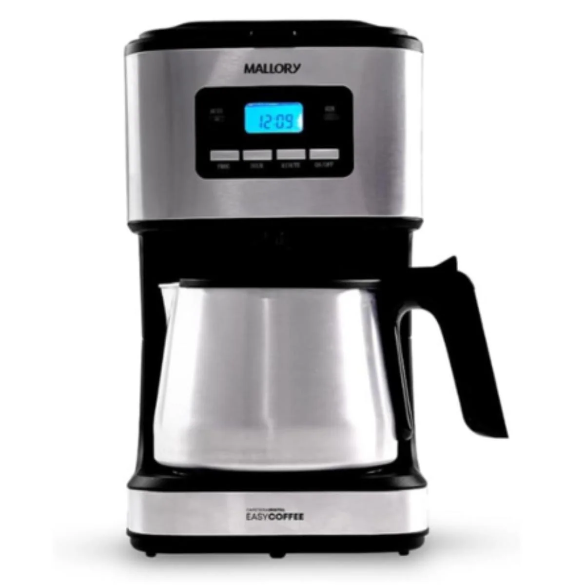Cafeteira elétrica programavel 1,5l easy coffee preto e inox