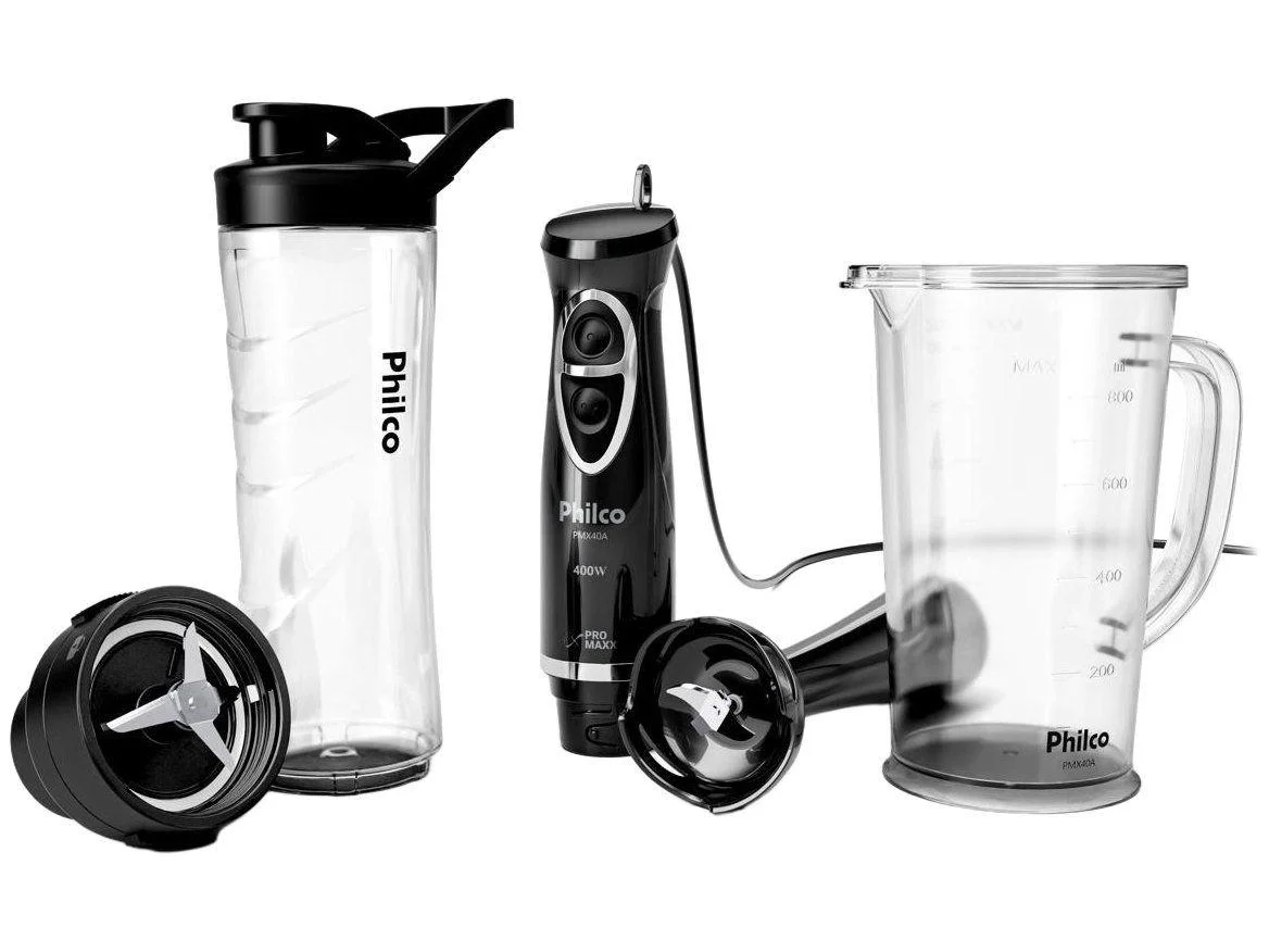 Mixer e Blender Philco 400W Preto Pro Maxx PMX40A 2 Velocidades