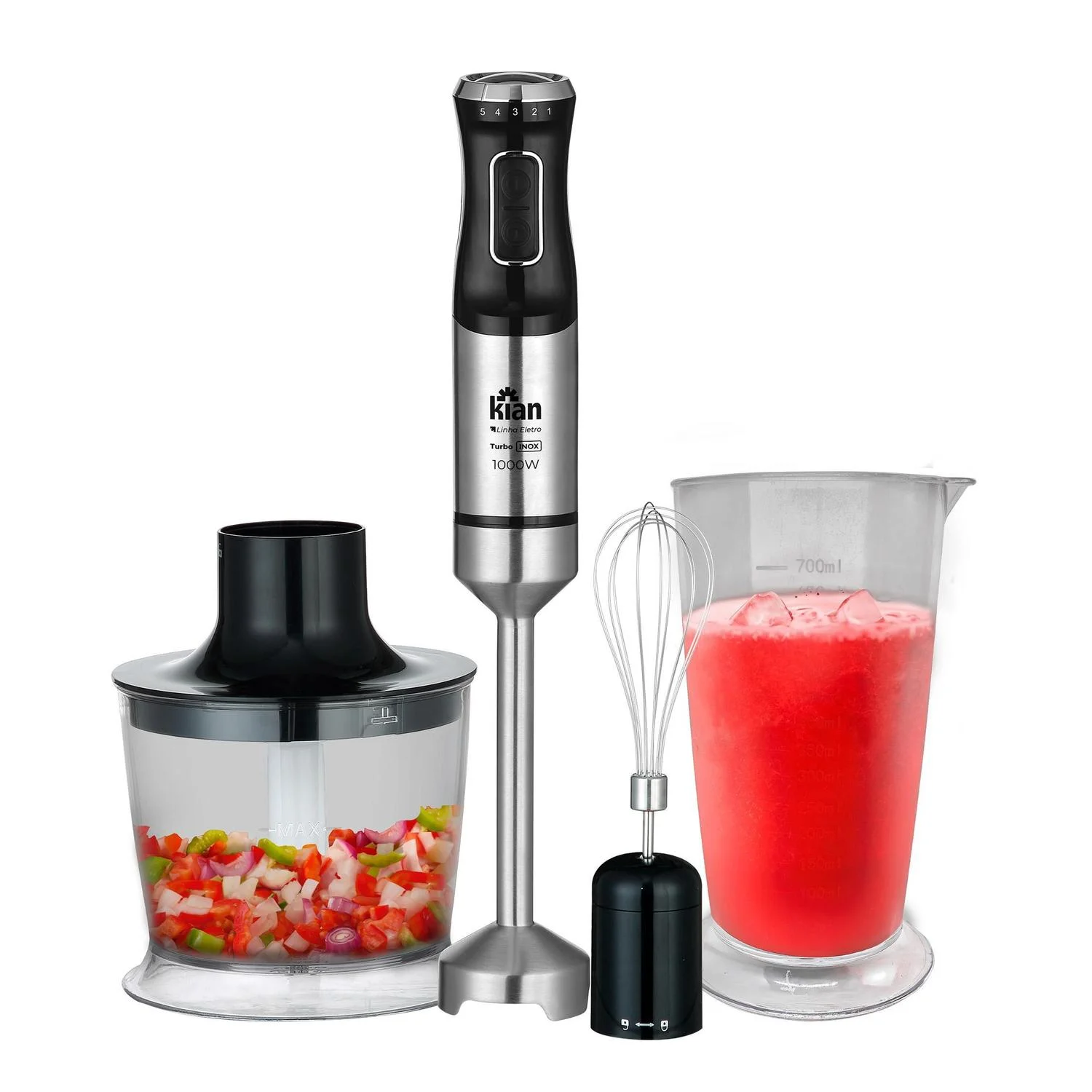 Mixer Turbo 3 em 1 1000W Inox - Kian