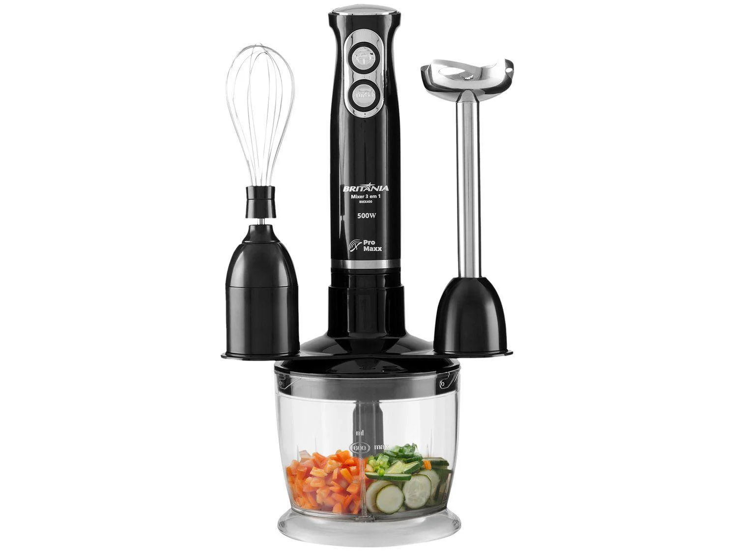 Mixer Britânia Turbo 3 Em 1 500W Preto