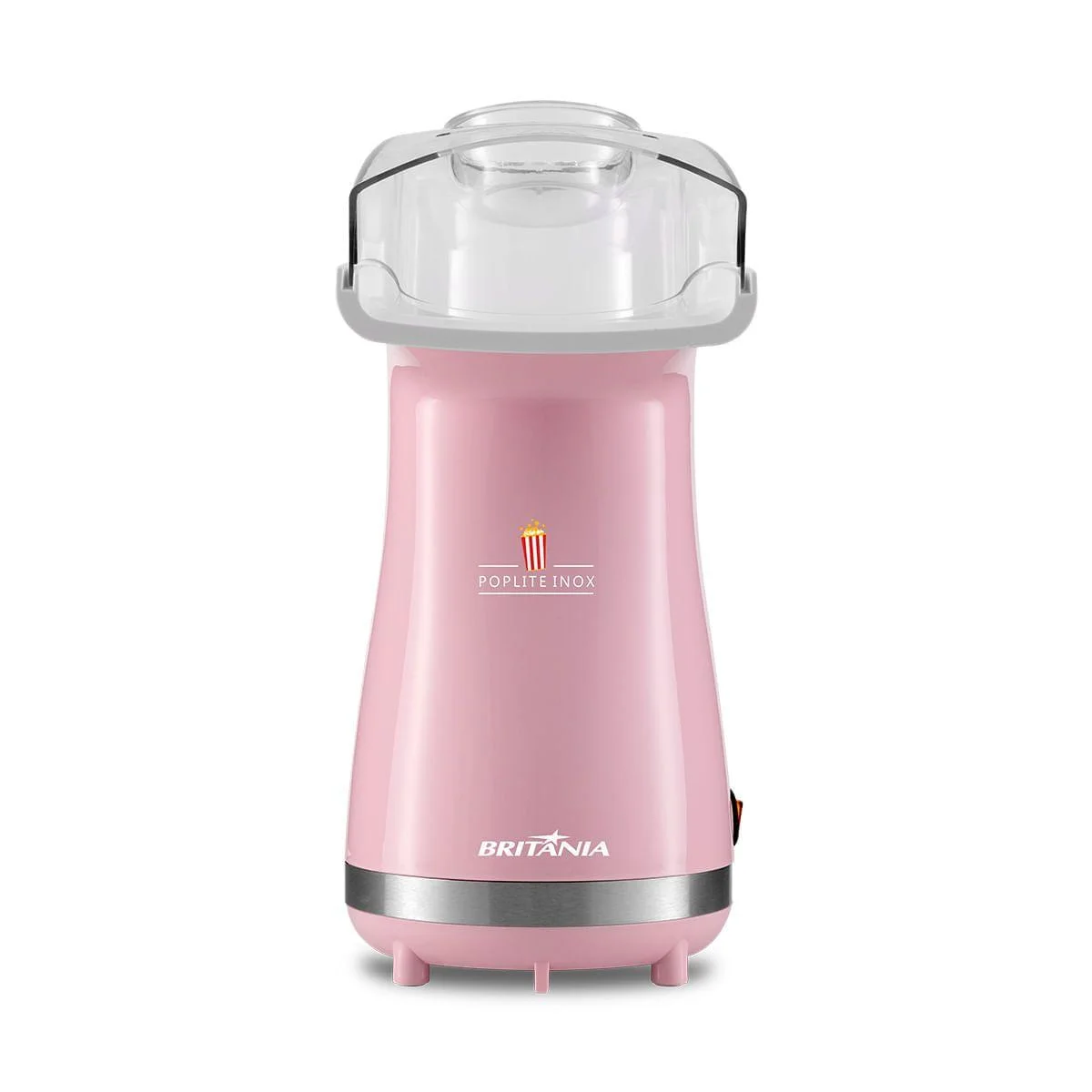 Pipoqueira Rosa Britânia Poplite Inox Sem Óleo BPI01RS
