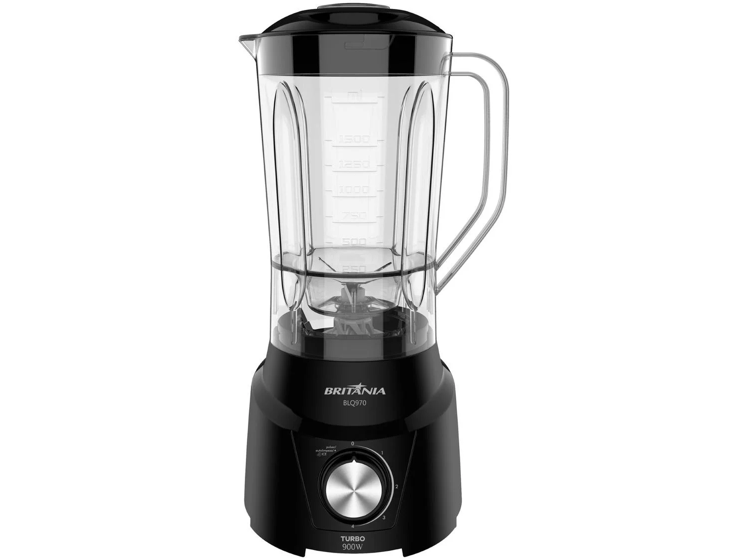 Liquidificador Britânia Turbo BLQ970P Preto 4 Velocidades 900W