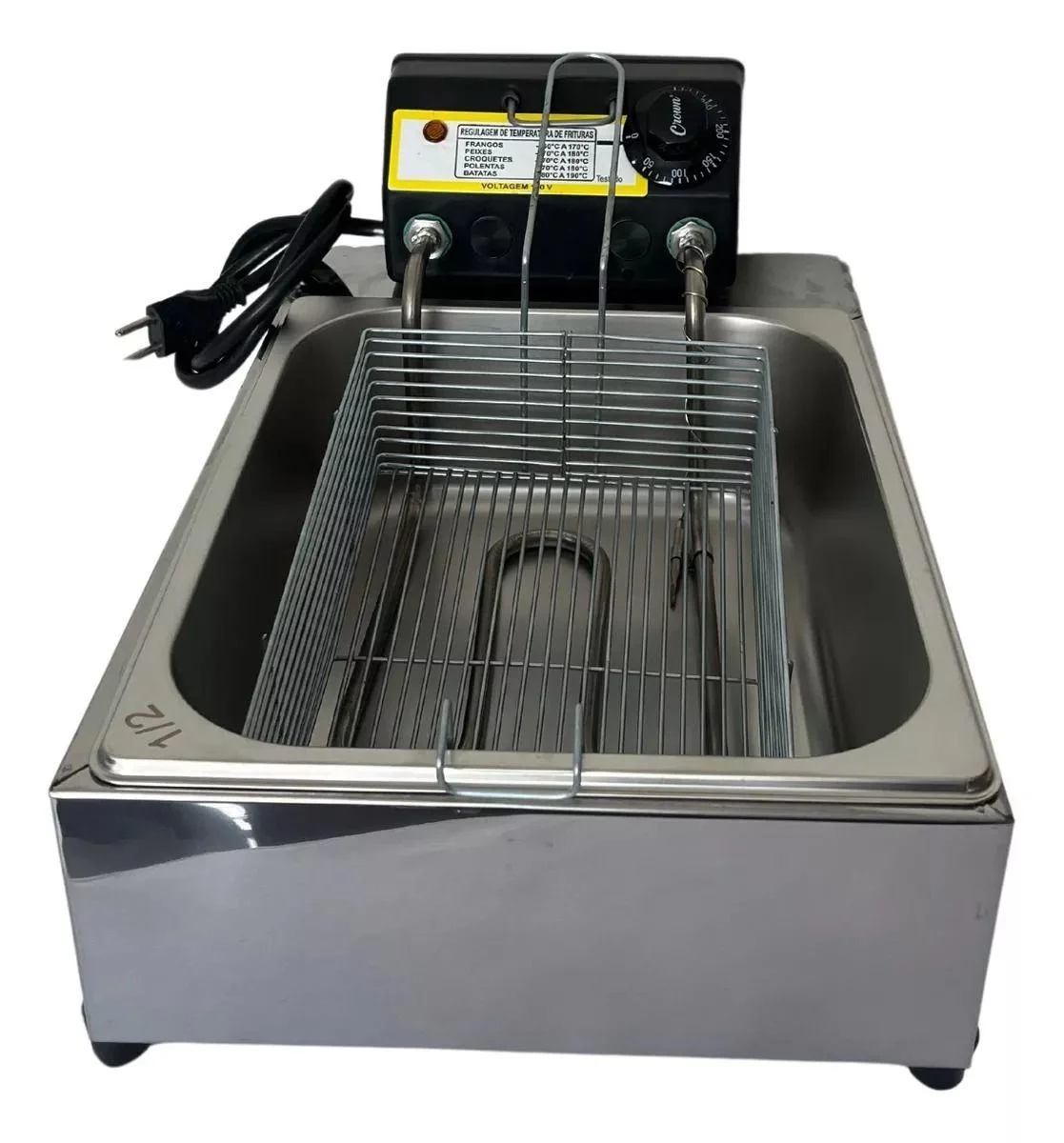 Fritadeira Elétrica com Óleo 5 Litros Cuba Inox / com Termostato