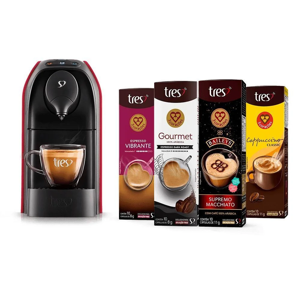 Kit Máquina Passione Vermelha + 40 Cápsulas