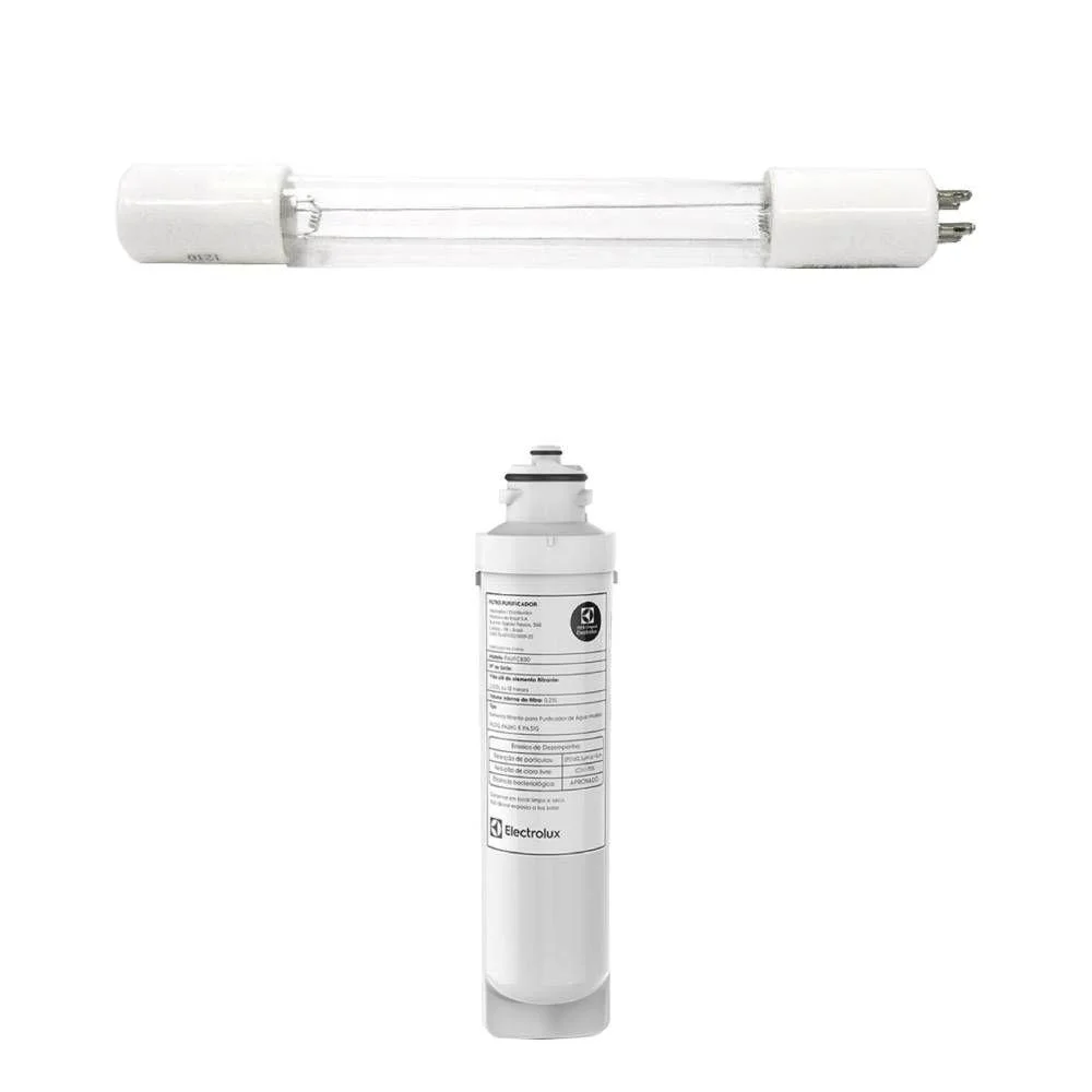 Kit Lâmpada UV para Purificador PA30G e PA31G + Filtro/Refil Original para Purificador de Água PA21G / PA26G / PA31G Electrolux